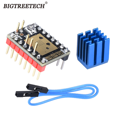 Pre-venta BIGTREETECH TMC2209 UART TMC2208 Motor paso a paso mudo conductor Stepstick del TMC2100 TMC2130 para SKR V1.3 Pro3D placa base ► Foto 1/6