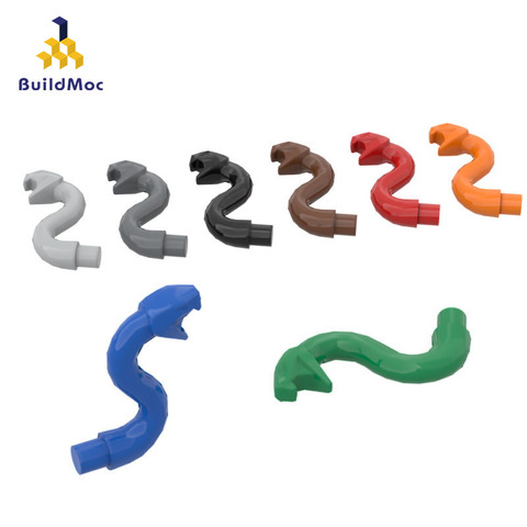 BuildMOC-piezas de bloques de construcción compatibles con partículas de ensamblaje, 28588 decoración de serpiente, LOGO educativo ► Foto 1/1