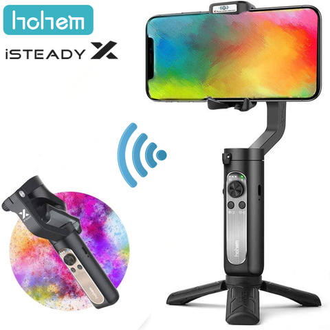 Estabilizador de cardán plegable de 3 ejes, cardán de bolsillo ligero de 0,5 libras para iPhone 11 Pro Max/11/XS Max, Ideal Vlog Hohem iSteady X ► Foto 1/6