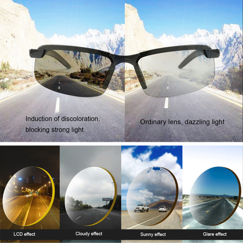 Gafas de sol fotocromáticas para hombre, lentes de camaleón polarizadas para conducir, cambian de Color, visión nocturna y diurna ► Foto 1/6