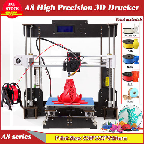 Impresora 3D CTC A8, Reprap Prusa i3, alta precisión, bricolaje, FDM, con conector USB de CD, gran oferta ► Foto 1/6