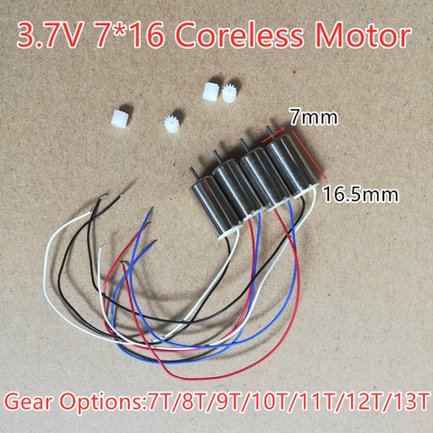 Envío Gratis 716 Motor Sin Núcleo 3,7 V de Alta Velocidad reloj Quadcopter Motor 7*16mm R/C avión Drone 7T 8T 9T 10T 11T 12T 13T ► Foto 1/5