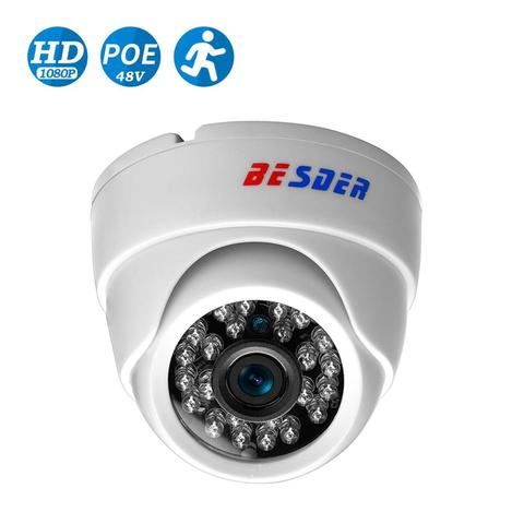 BESDER ONVIF 2,8mm cámara IP 1080P 960P 720P P2P RTSP detección de movimiento alerta de correo electrónico vmeyesuper de DC12V POE48V interior CCTV Cámara ► Foto 1/6