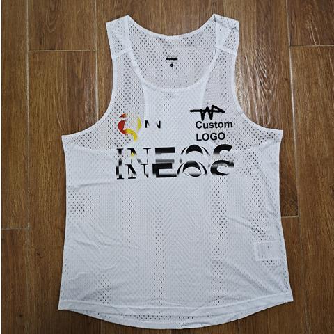 Camiseta de estilo corto para hombre, traje de velocidad para correr, camiseta sin mangas, chaleco para atletismo, personalizable ► Foto 1/6