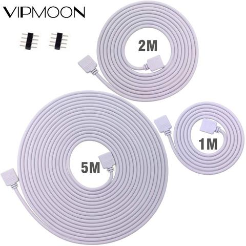 4Pin Cable de extensión conector con Cable RGB 5050 Luz de tira llevada 3528 connecotr con aguja para tira LED RGB Luz 1m 2m 5m ► Foto 1/5