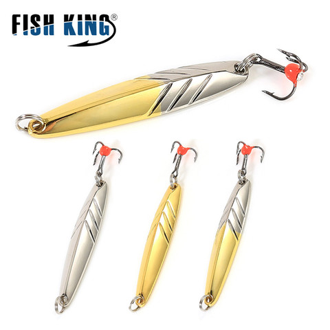 FISH KING-señuelo para pesca en hielo, 5/10/15g, cebo equilibrador duro de invierno, Metal Artificial, anzuelo triple, accesorios Wobblers ► Foto 1/6