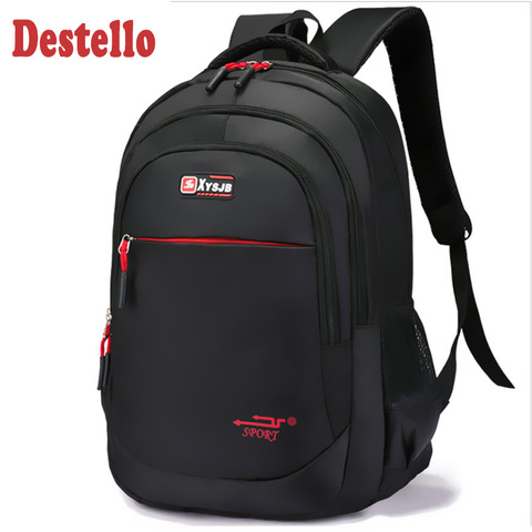 Mochila impermeable para ordenador portátil de 15,6 pulgadas para hombre, morral de viaje de nailon de alta calidad, estilo informal ► Foto 1/6