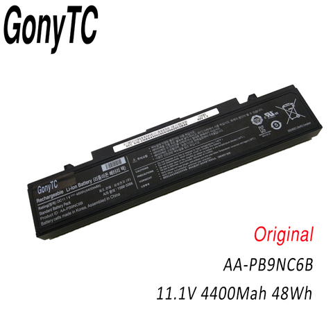GONYTC aa-pb9nc6b original batería para ordenador portátil Samsung AA-PB9NS6B PB9NC6B R580 R540 R519 R525 R430 R530 RV511 RV411 RV508 R528 ► Foto 1/6