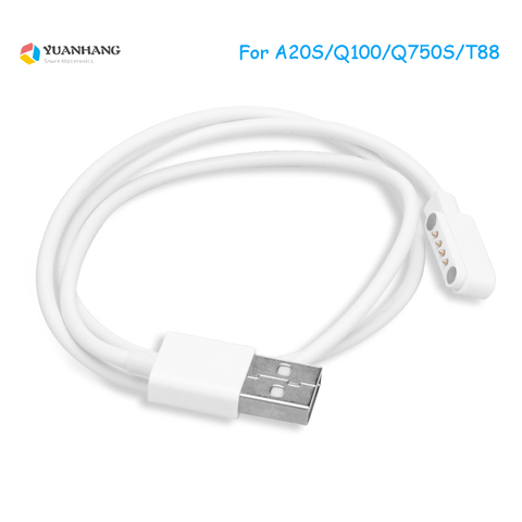 Cable magnético Pogo de 4 pines para reloj inteligente para niños, Cable de carga USB 2,0 para Q750S T88 A20 A20S TD05 V6G ► Foto 1/5