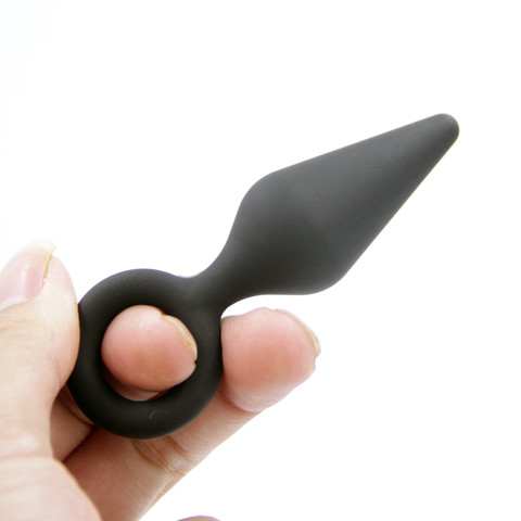 Tapón Anal impermeable para principiantes, masajeador de próstata de silicona, Juguetes sexuales anales, color negro, 1 unidad ► Foto 1/5