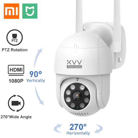 Xiaomi-cámara IP P1 inteligente para exteriores, Webcam de seguridad impermeable con detección humanoide, giratoria, Wifi, 1080P, PTZ, funciona con la aplicación Mi Home ► Foto 1/6