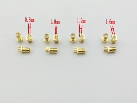 5 uds SMA clavija soldadura hembra PCB clip 0,8mm 1,0mm 1,2mm 1,6mm ge mount adaptador conector de RF ► Foto 1/5