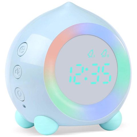 Reloj despertador Digital para niños, simulador de amanecer con lámpara de luz nocturna LED ► Foto 1/6