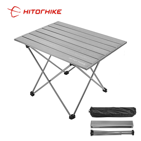 Mesa portátil plegable para acampar, escritorio plegable de aleación de aluminio ultraligero para senderismo, viajes Al aire libre, jardín y Picnic ► Foto 1/6