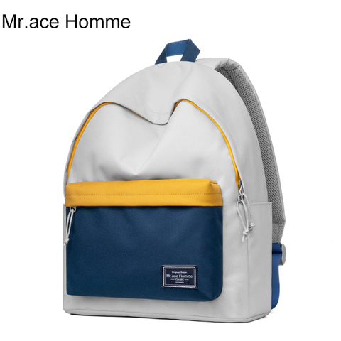 Mr.ace-mochila para ordenador portátil de 14 pulgadas para hombre y mujer, morral escolar resistente al agua, bolso de viaje para chica, mochila para Universidad ► Foto 1/6