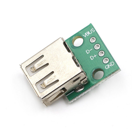 5 uds tipo A hembra USB A DIP 2,54mm PCB conector hembra placa PCB USB conector USB PCB conector USB ► Foto 1/5