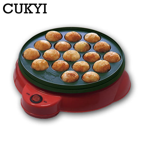 CUKYI-máquina eléctrica para hornear Bola de pulpo Takoyaki, Maruko, con 18 agujeros, parrilla, sartén, herramientas de cocina profesionales, 110V, 220V ► Foto 1/4