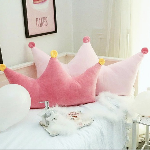 Bebé de juguete de felpa corona de dibujos animados almohada Rosa cojín para regalo de cumpleaños de Decoración habitación fiesta niño niñas durmiendo ropa de cama almohadas ► Foto 1/5