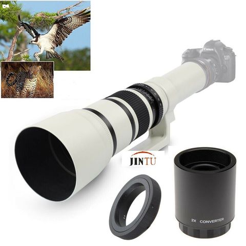 JINTU 500mm 1000mm F6.3 enfoque Manual teleobjetivo lente para Nikon D3100 D3200 D7500 D5600 D3400 D5200 D5600 D3400 SLR Cámara ► Foto 1/6
