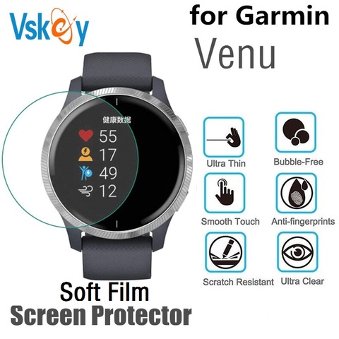 Película suave de TPU para reloj inteligente Garmin Venu, Protector de pantalla redondo deportivo, 10 Uds. ► Foto 1/6