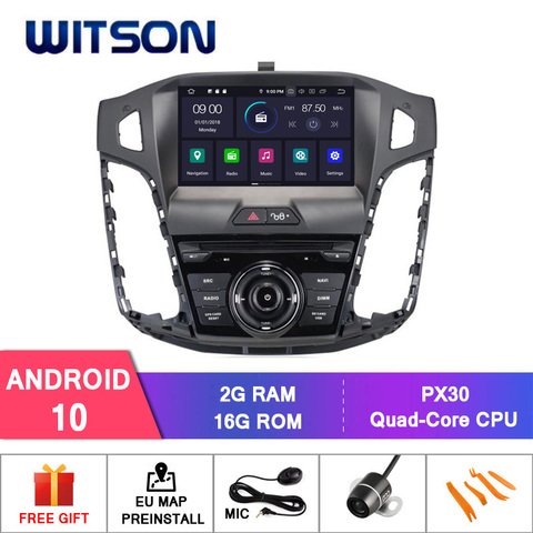 ¡DE STOCK! Android WITSON 10,0 reproductor de DVD del coche para Ford focus 2012 GPS estéreo RAM de 4GB + 64GB FLASH 8 Octa Core + DVR + DAB opcional ► Foto 1/6