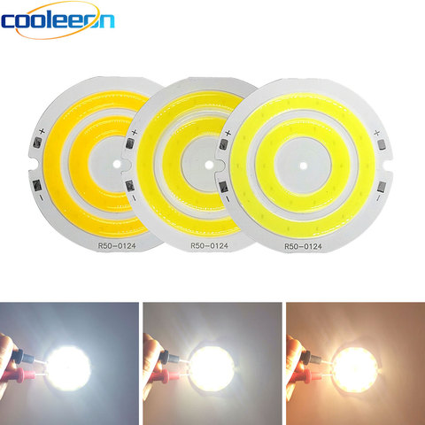 Luz LED COB redonda de 3V y 4V, anillo doble de 50mm de diámetro, lámpara LED blanca fría de 3,7 V, 5W, 7W, bombilla con Chip COB para trabajo DIY, luces de decoración del hogar ► Foto 1/6