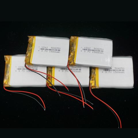 XINJ-batería de iones recargable de polímero de litio, 3,7 V, 1500 mAh, 504050 para grabador de conducción, GPS, DVC, DVR, bricolaje, cámara mp4, E-book, 5 uds. ► Foto 1/6