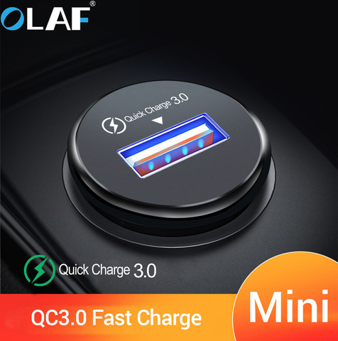 Mini cargador de coche de carga rápida 3,0 para iphone, Samsung, QC 3,0, Xiaomi, Huawei, Cargador USB para teléfono de coche ► Foto 1/6