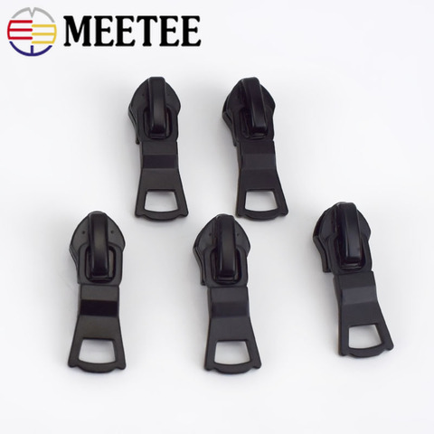 Meetee-deslizadores de cremallera para bolsos, accesorios de costura de Metal, resina, nailon, Invisible, impermeable, cuerpo de cremallera, bricolaje, 20 Uds., 5 # ► Foto 1/6