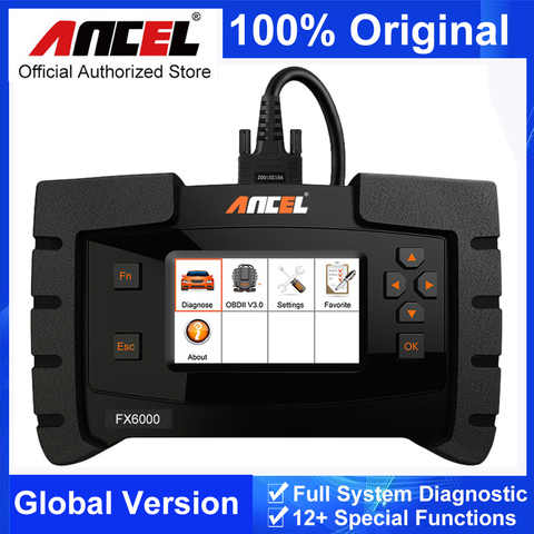 Ancel-escáner profesional FX6000 OBD2, lector de código completo, herramientas de diagnóstico de coche ABS, reinicio de aceite, escáner automotriz OBD 2 ► Foto 1/6