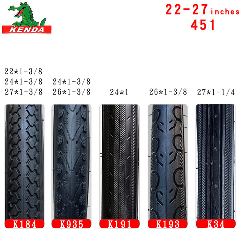 Kenda-neumáticos para Bicicleta de montaña, piezas de 22*1-3/8 24*1 24*1-3/8 26*1-3/8 27*1-3/8 ► Foto 1/6