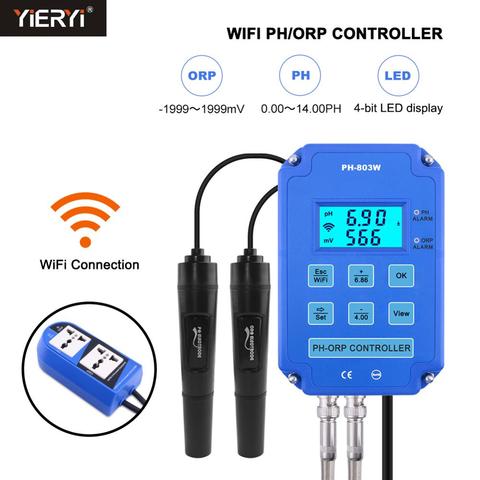 Monitor de relé de potencia de salida wifi, controlador PH ORP Redox para acuario hidropónico, piscina, Spa, BNC, sonda reemplazable ► Foto 1/6