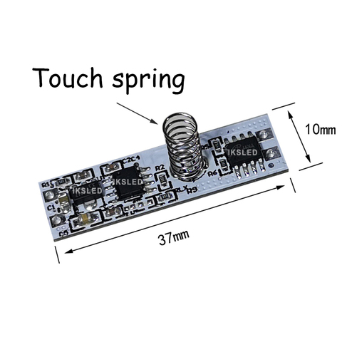 Primavera interruptor LED regulador de intensidad interruptor de Control de sensor táctil interruptor para tira de luz LED DC 12V Sensor táctil capacitivo interruptor de la bobina ► Foto 1/6