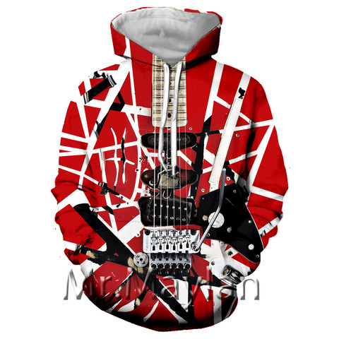 Chaqueta con estampado 3D de guitarra Rock Music para hombre, sudaderas con capucha estilo Harajuku, ropa de calle, sudadera, chándal, Unisex ► Foto 1/3