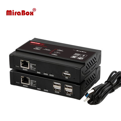 Mirabox-extensor de USB para PC, 100m, 4K, KVM, KVM, sobre IP, Cat5e/6, uno a muchos ► Foto 1/6