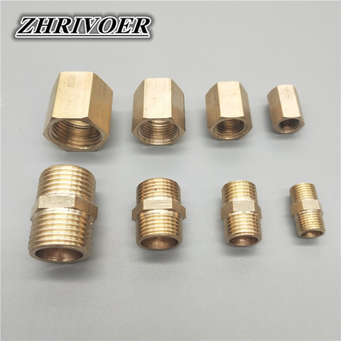 Manguera de cobre de latón para tubería acople hexagonal, conector rápido, hilo femenino, rosca macho de 1/8 