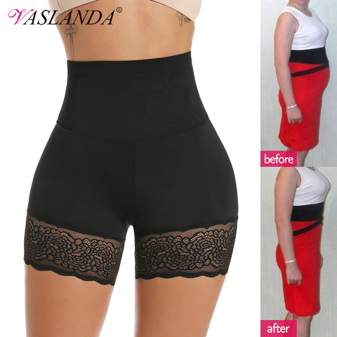 Braga pantalón de protección de cintura alta para mujer Bragas con Control de barriga, ropa interior adelgazante, bragas modeladoras Boxer moldeador ► Foto 1/6