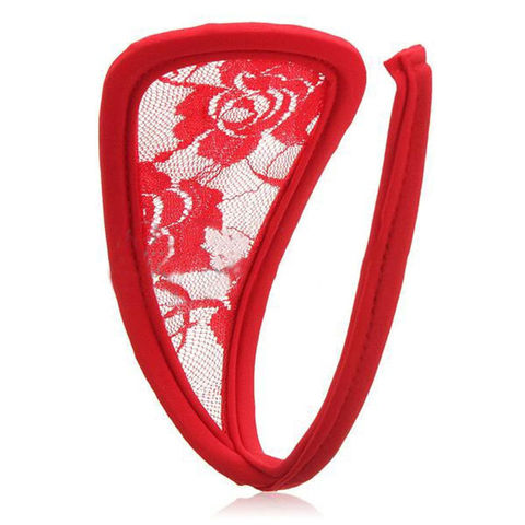 Sexy para Mujer Flor de encaje Crocet C String tangas transparente bragas eróticas Invisible Lenceria Floral ropa interior mujer Bragas ► Foto 1/5