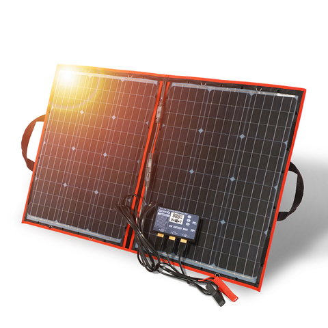 Dokio 18V 100w Panel Solar 12V Flexible plegable carga Solar teléfono móvil usb exteriores paneles solares para camping/barcos/hogar ► Foto 1/6