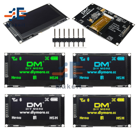 Módulo de pantalla OLED de 2,42 pulgadas y 2,42 pulgadas, pantalla LCD HD de 128x64, Módulo de placa IC I2C SPI Serial SSD1309 para Arduino C51 STM32 ► Foto 1/6