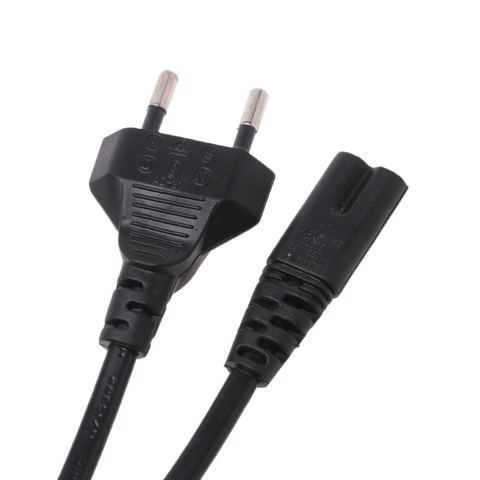 Cable de alimentación de 2 clavijas AC EU Cable de alimentación, Cable de plomo para ordenador portátil de escritorio ► Foto 1/5