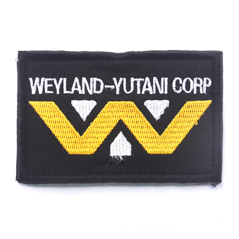 Parches bordados película extraterrestres Weyland Yutani Corporation parches de logotipo táctico militar de gancho para chaqueta de abrigo ► Foto 1/2