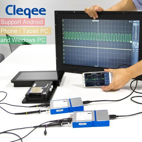 Cleqee-osciloscopio Digital Virtual portátil tipo 20M 50M, dispositivo generador de señal, función analizadora lógica, 20MHz, 50MHz, Android + PC ► Foto 1/5