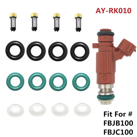 Juego de 4 kits de servicio de kit de reparación de inyector de combustible para inyector de combustible Nissan Sentra, # FBJB100, FBJC100, 16600-5L700, 166005L30, AY-RK010 ► Foto 1/4