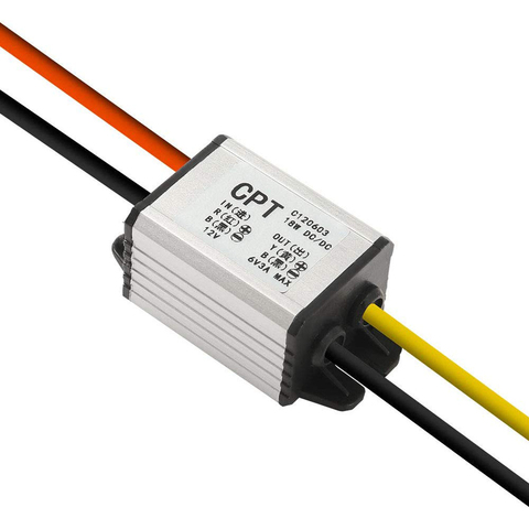 Convertidor de Voltaje de potencia de coche de 12V a 6V, CC de 9V-22V, 12V a CC de 6V, voltaje Buck de 3A, 18W, resistente al agua, módulo de reducción de voltios de CC ► Foto 1/6