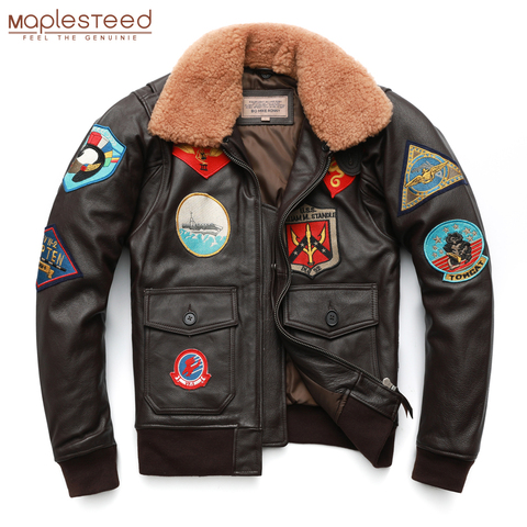 MAPLESTEED-chaqueta acolchada de piel de ternero para hombre, gruesa, invierno, Air Force G1, M212 ► Foto 1/5