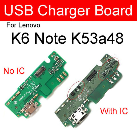 Placa de puerto de carga USB para Lenovo K6 Note K6Note K53a48 cargador Dock Connector Plug con micrófono Flex Cable piezas de reparación ► Foto 1/3