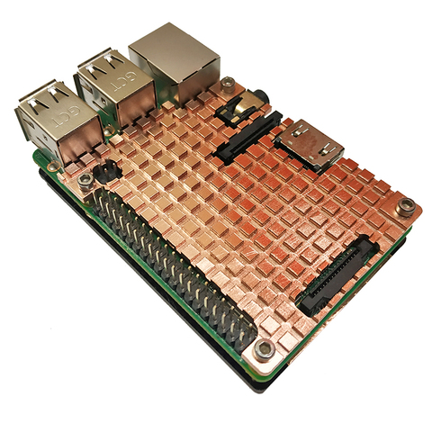 Disipador térmico de cobre, carcasa protectora de refrigeración pasiva, carcasa de Metal para Raspberry Pi 3/3B + Mod, 3 modos ► Foto 1/6