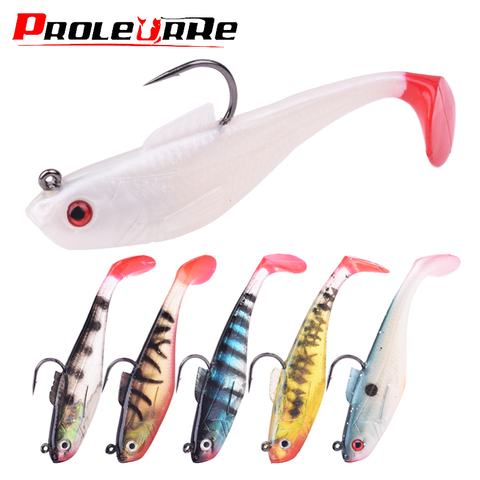 Proleurre-anzuelo Wobblers, cebos blandos para Pesca, 5cm, 8cm, con gancho de cabeza de plomo, cebo Artificial de silicona, accesorios para aparejos de Pesca ► Foto 1/6