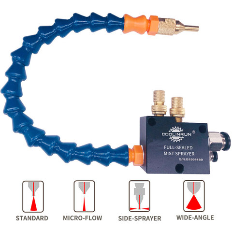 Pulverizador de enfriamiento de lubricación, máquina de grabado de torno CNC, puerto de Spray de latón Universal, refrigerante de niebla sellada ► Foto 1/2